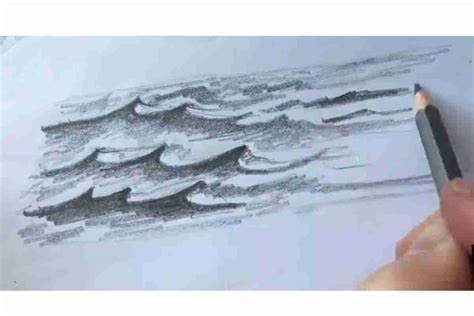 how to draw water easy|how to draw moving water.